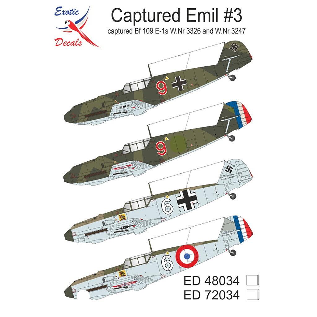�ڿ����ʡ�Exotic Decals ED72034)��å�������ߥå� Bf109E �ó͵��� #3