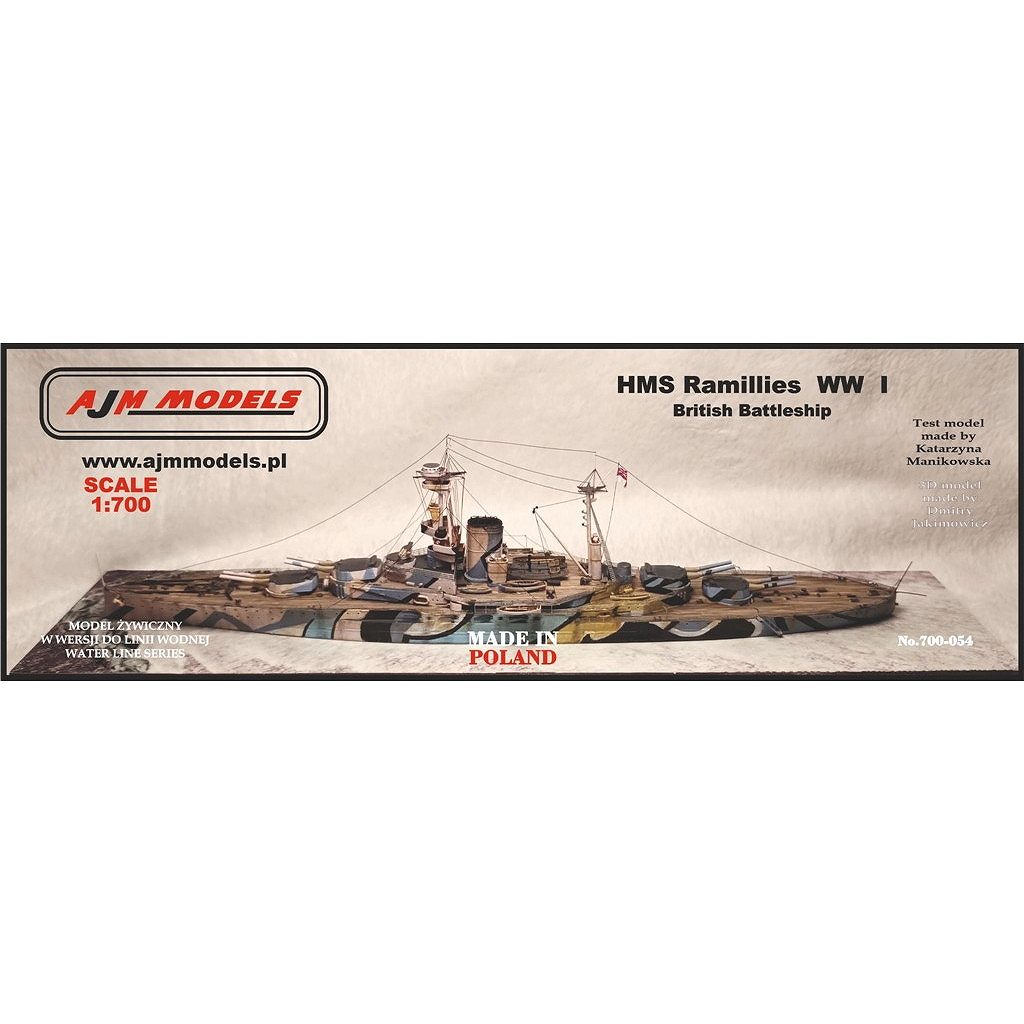 新製品】700-054 WWI 英国海軍 戦艦 ラミリーズ Ramillies | AJMモデル