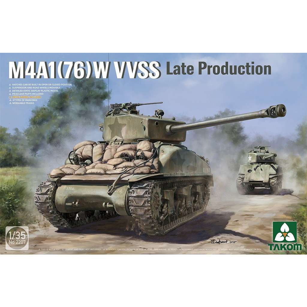 新製品】2207 1/35 M4A1(76)W シャーマン VVSS 後期型 | タコム TAKOM