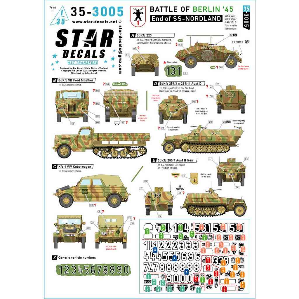 35-3005 1/35 WWII ドイツ ベルリンの戦い'45＃1 SSノルトラント師団の