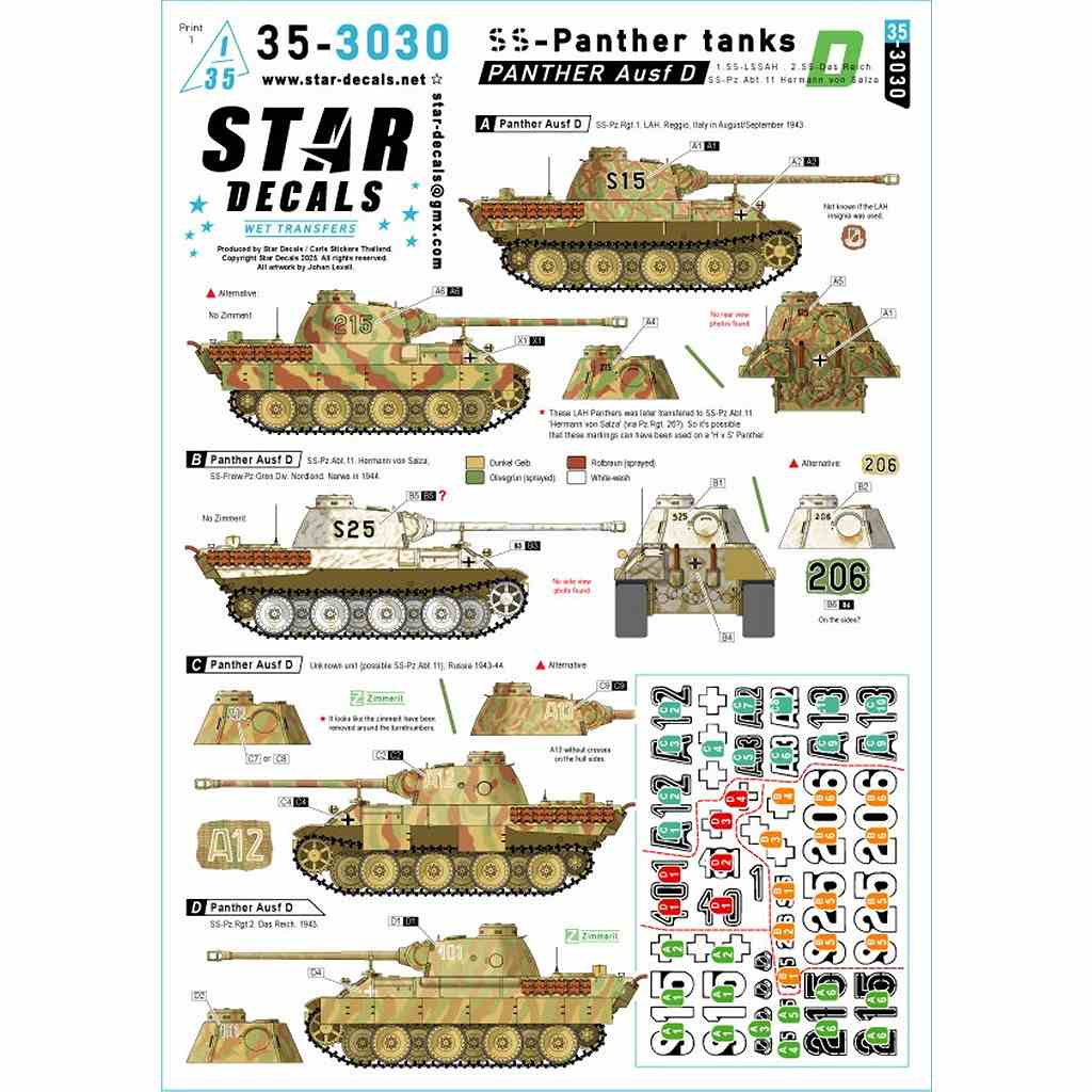 35-3030 1/35 WWII �ɥ��� �����Ʊ���Υѥ󥵡���� ��1SS���û���LSSAH/��2SS���û��ĥ����饤��/��11SS�������إ�ޥ󡦥ե��󡦥���ĥ��Υѥ󥵡�D��