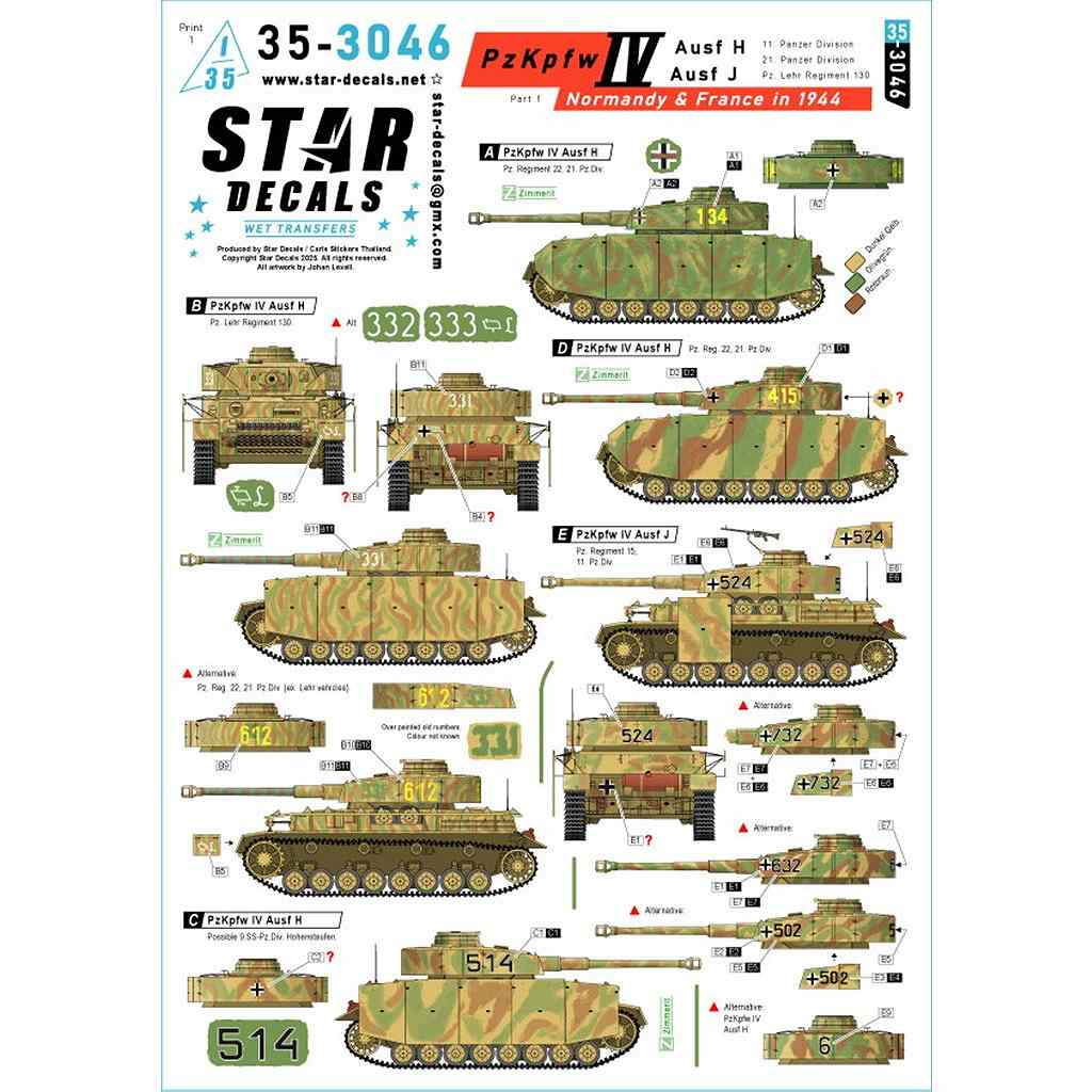 �ڿ����ʡ�35-3046 1/35 WWII �ɥ��� 1944ǯ�Υ�ޥ�ǥ���/�ե�󥹤�IV�����H��/J����1 ��11���û���/��21���û���/��130��ֶ�ƳϢ��