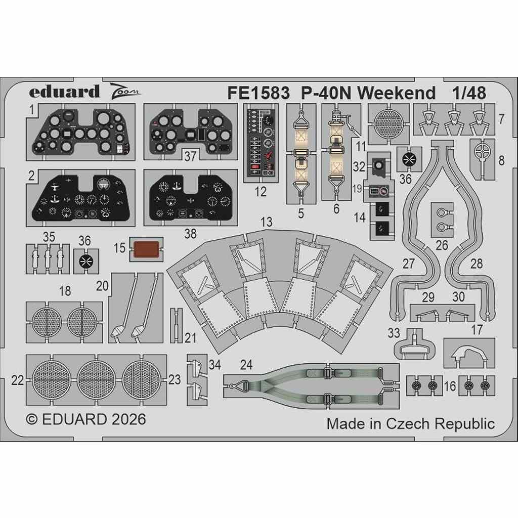 �ڿ����ʡ�FE1583 ������ 1/48 P-40N ������������ɥ��ǥ������ �����२�å��󥰥ѡ��� (���ǥ奢�����)