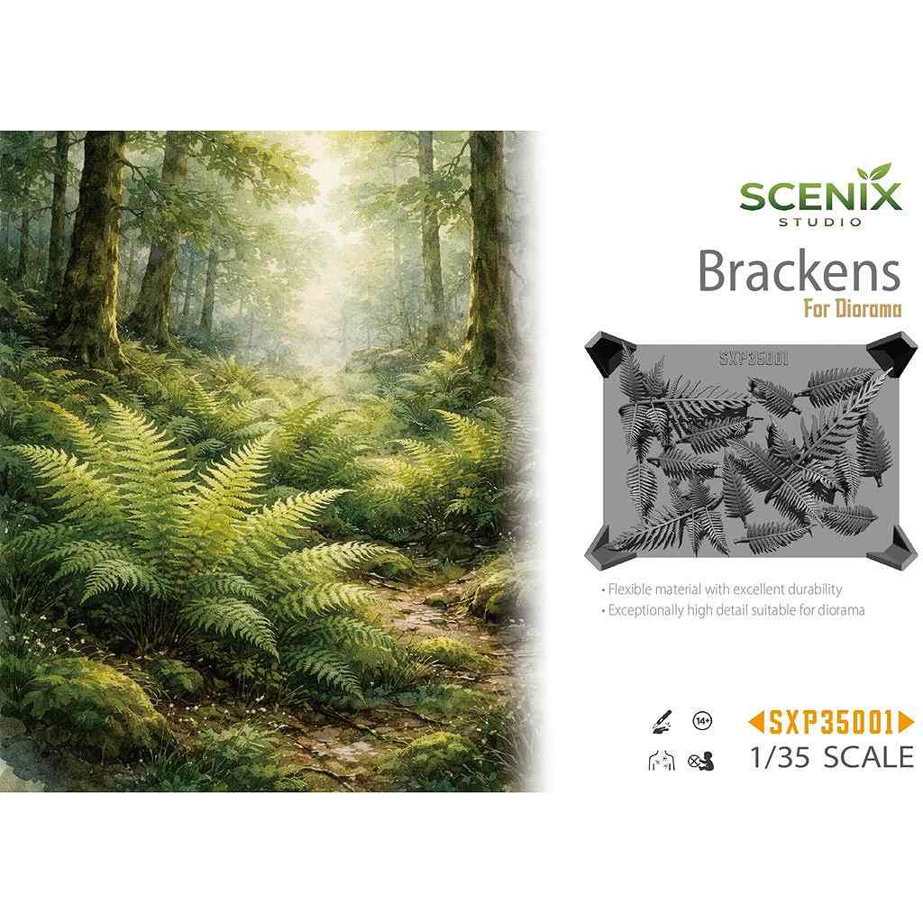 新製品】SCENIX Studio SXP35001 1/35 ジオラマアクセサリー シダの葉