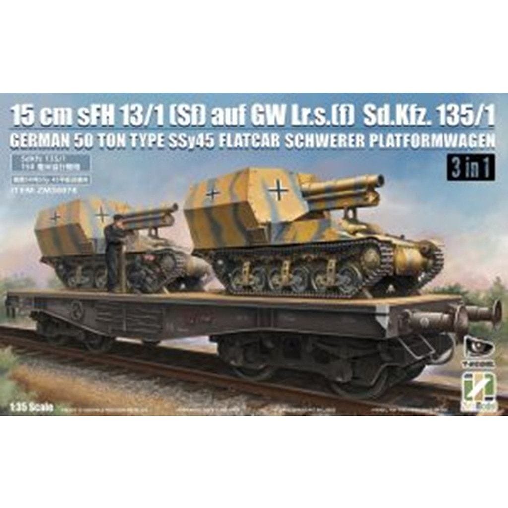 �ڿ����ʡ�ZM35076 Sd.Kfz.135/1 15cm sFH 13/1 (Sf)auf Gw Lrs.(f) w/�ɥ��� 50�ȥ� �緿ʿ��߼�[3in1]