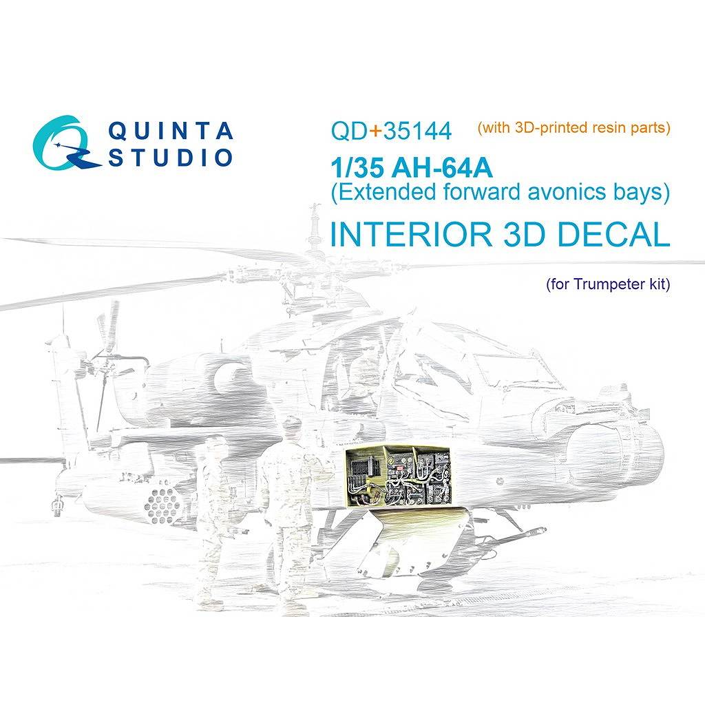 �ڿ����ʡ�QD+34144 1/35 �ޥ��ɥͥ롦�����饹 AH-64A ���ѥå� ���������˥������顼3D�ǥ����� (�ȥ��ڥå�����) (3D�ץ������ѡ�����)