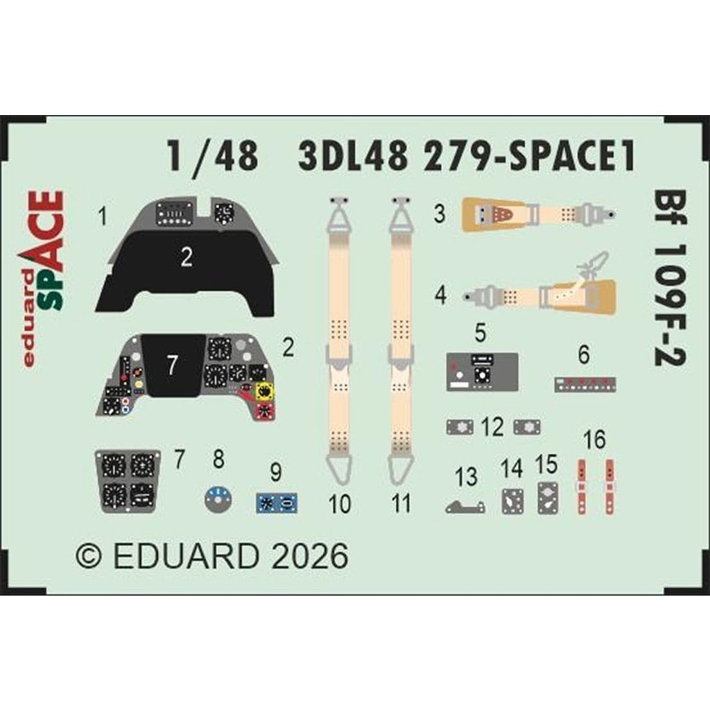 �ڿ����ʡ�3DL48279 1/48 ��å�������ߥå� Bf109F-2 ���ڡ�������3D�ǥ����� w/���å��󥰥ѡ��ĥ��å� (���ǥ奢�����)