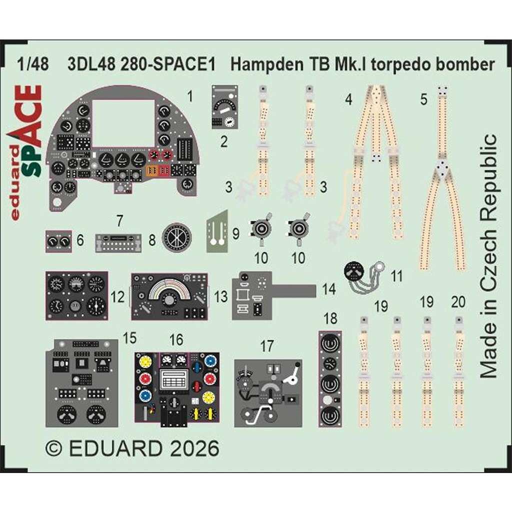 新製品】3DL48280 1/48 ハンドレページ ハンプデン TB Mk.I スペース