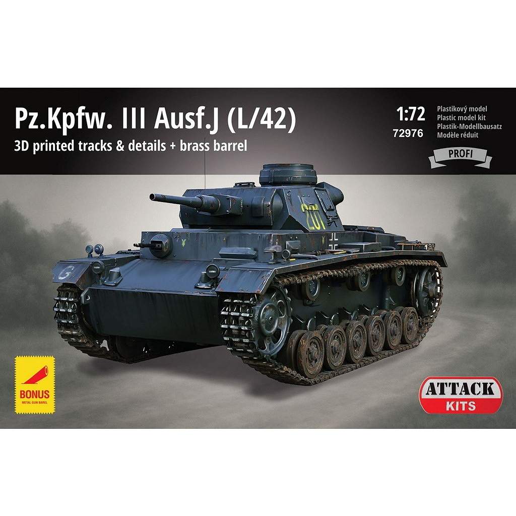 新製品】72976 1/72 III号戦車J型 (L/42) プロフィパック | アタック