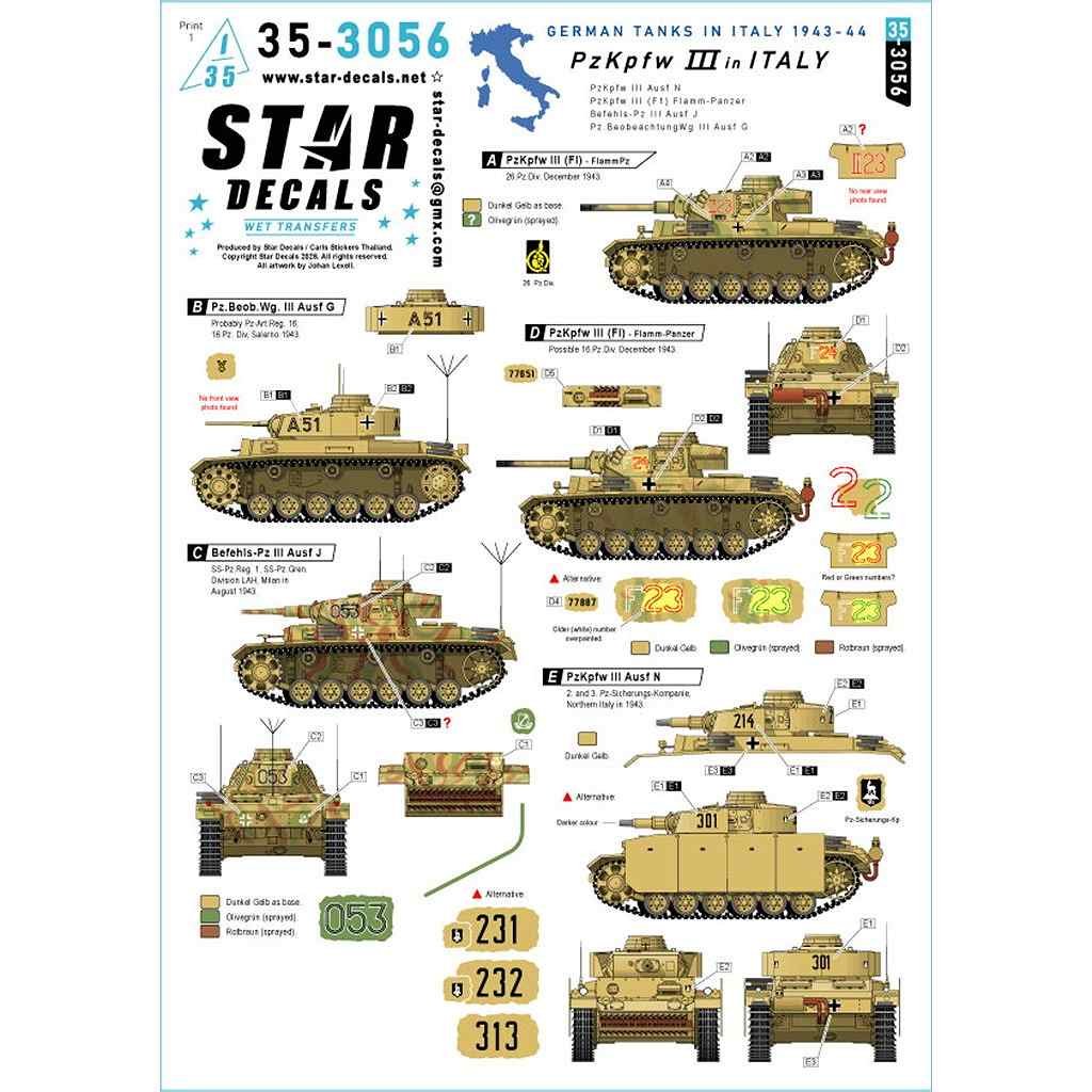 �ڿ����ʡ�35-3056 1/35 WWII �ɥ��� �����ꥢ������III����� N��/�б��������/��¬���G��/�ش����J��