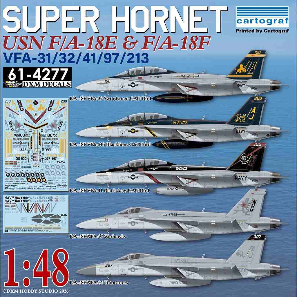 レア VFA-37 レイジンブルズ パッチセット CWU ホーネット 新製品】61-4277 1/48 アメリカ海軍 F/A-18E/F スーパーホーネット VFA