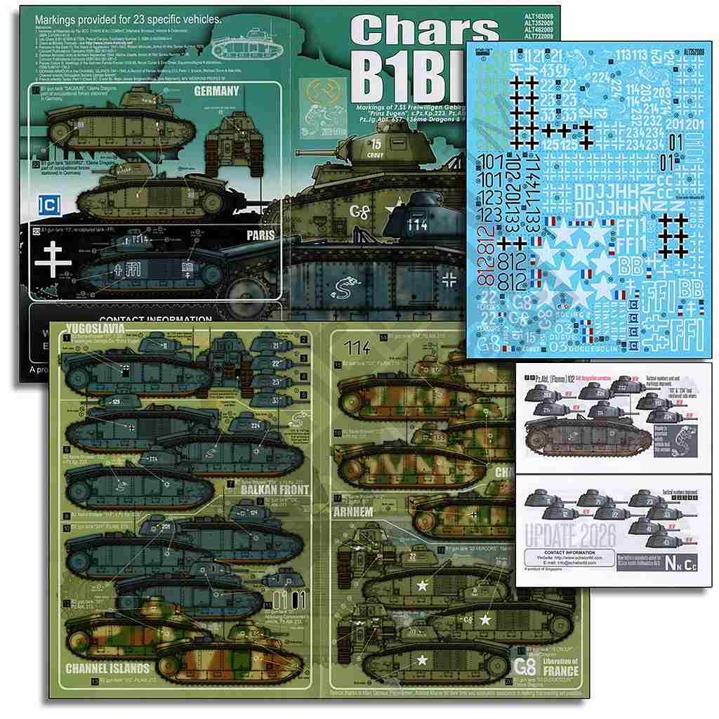 新製品】ALT352009 1/35 WWII ドイツ 鹵獲B1 bis戦車 第7SS義勇山岳
