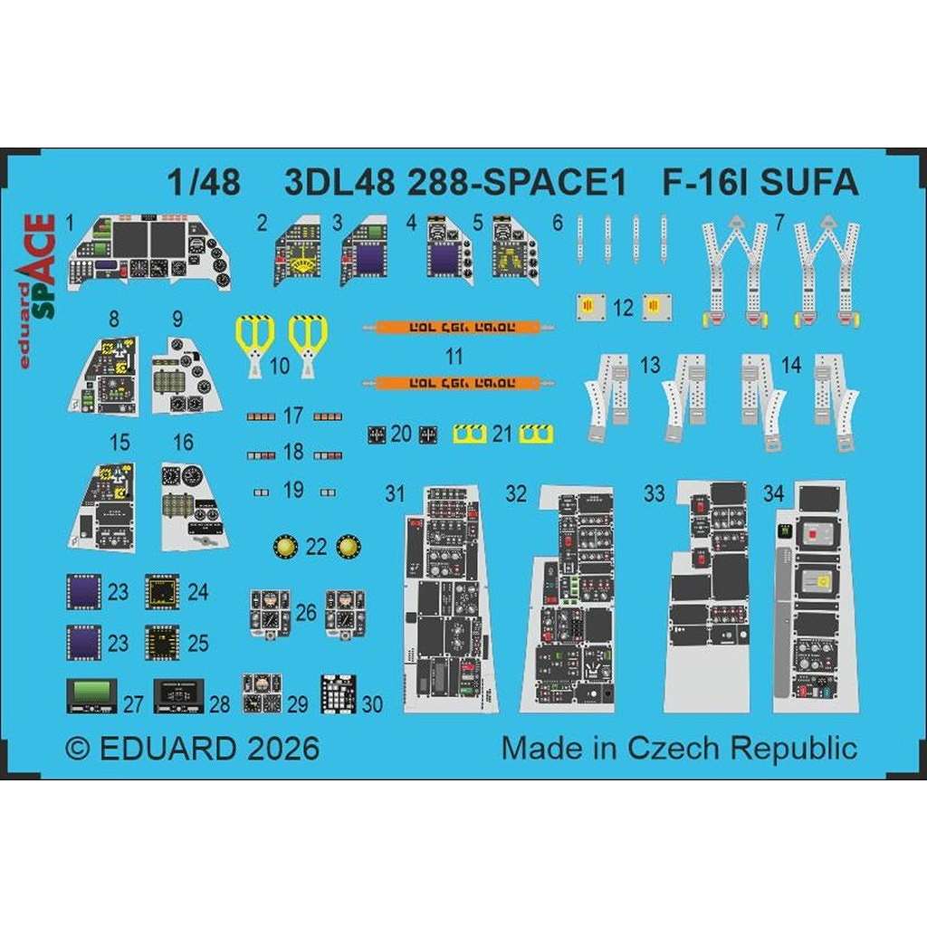 �ڿ����ʡ�3DL48288 1/48 F-16I �����ե� ���ڡ�������3D�ǥ����� w/���å��󥰥ѡ��ĥ��å� (���ͥƥ��å���)