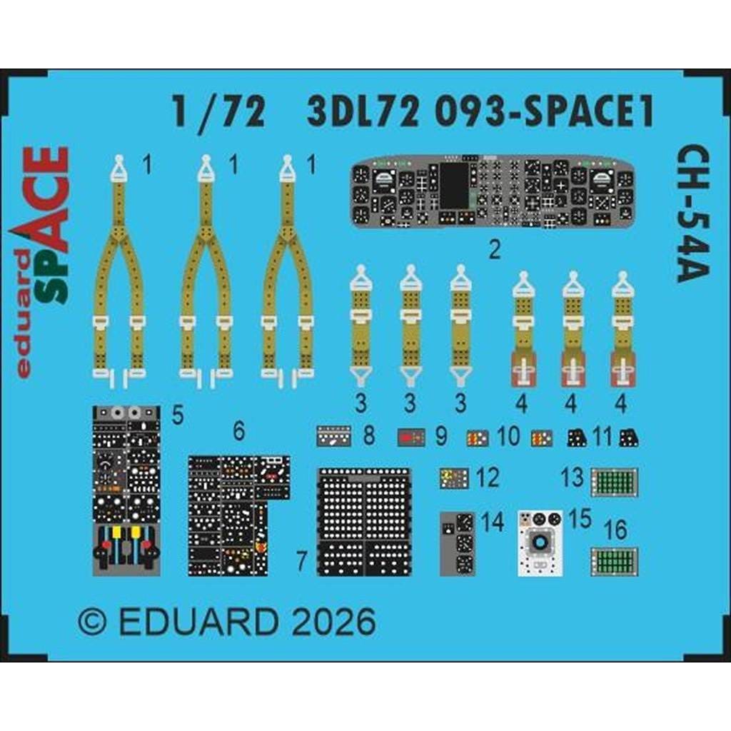 �ڿ����ʡ�3DL72093 1/72 CH-54A ����� ���ڡ�������3D�ǥ����� w/���å��󥰥ѡ��ĥ��å� (ICM��)