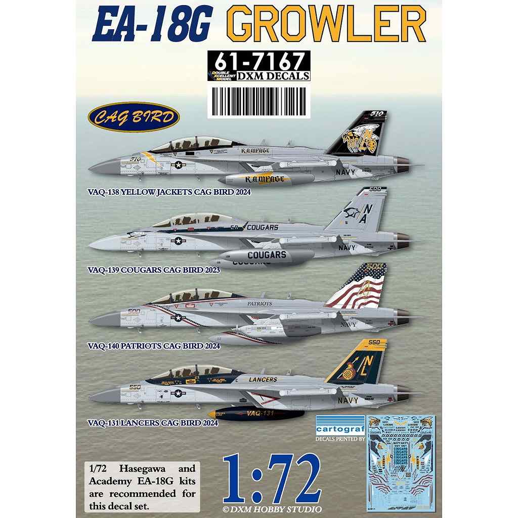 �ڿ����ʡ�61-7167 1/72 ����ꥫ���� �ܡ����� EA-18G ���饦�顼 CAG�С��ɥ��쥯����� (VAQ-131/138/139/140)