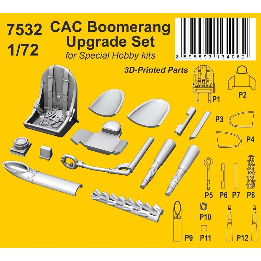新製品】7532 1/72 CAC ブーメラン アップグレードパーツセット