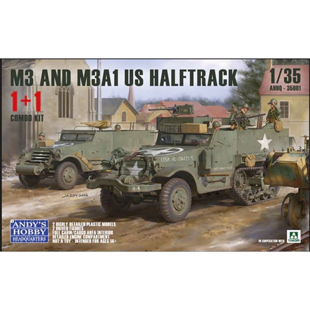 �ڿ����ʡ�AHHQ-35001 1/35 �Ʒ� M3 & M3A1 �ϡ��եȥ�å� 1 + 1 ����ܥ��å�