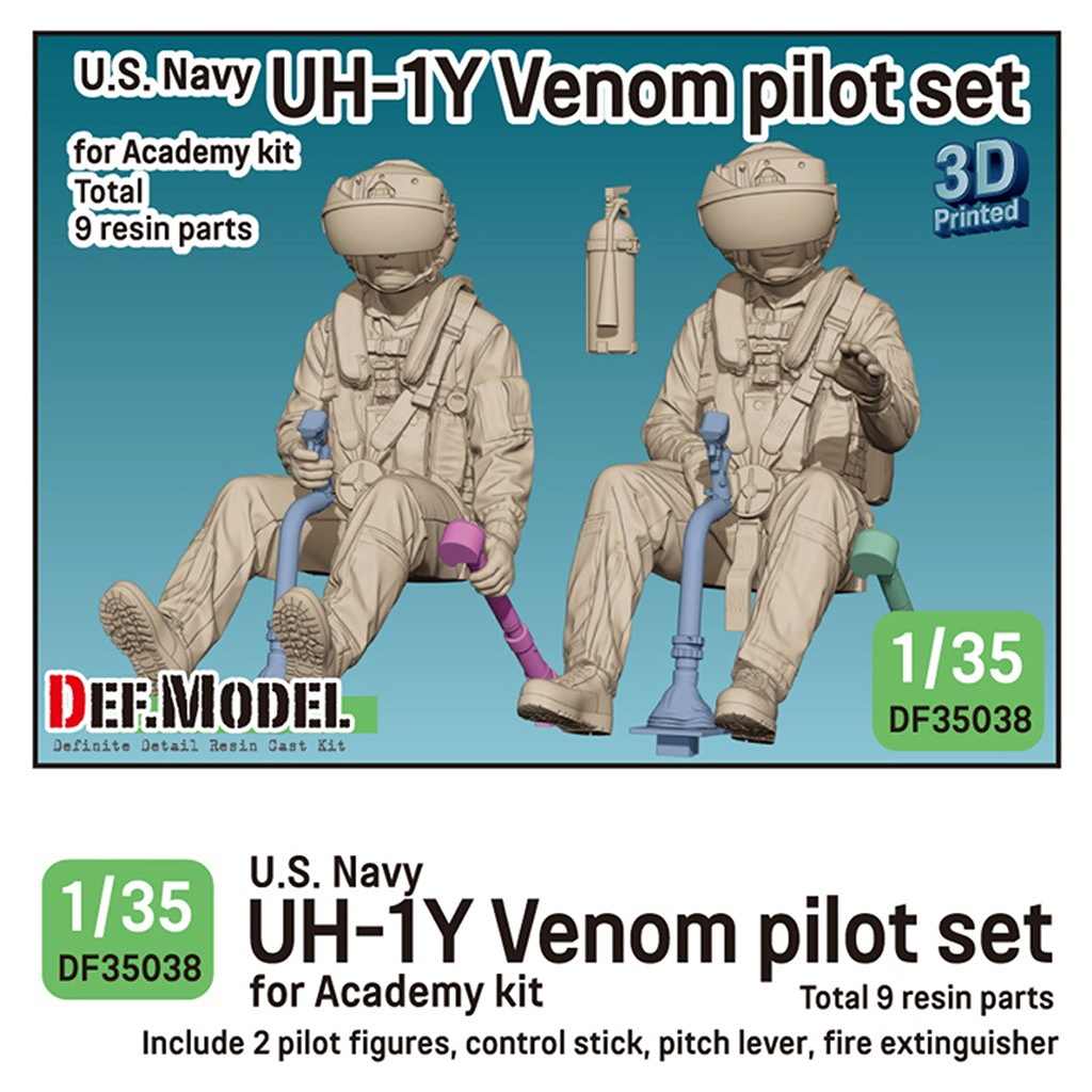 【予約受付中】DF35038 1/35 アメリカ海兵隊 UH-1Y ヴェノム パイロットセット