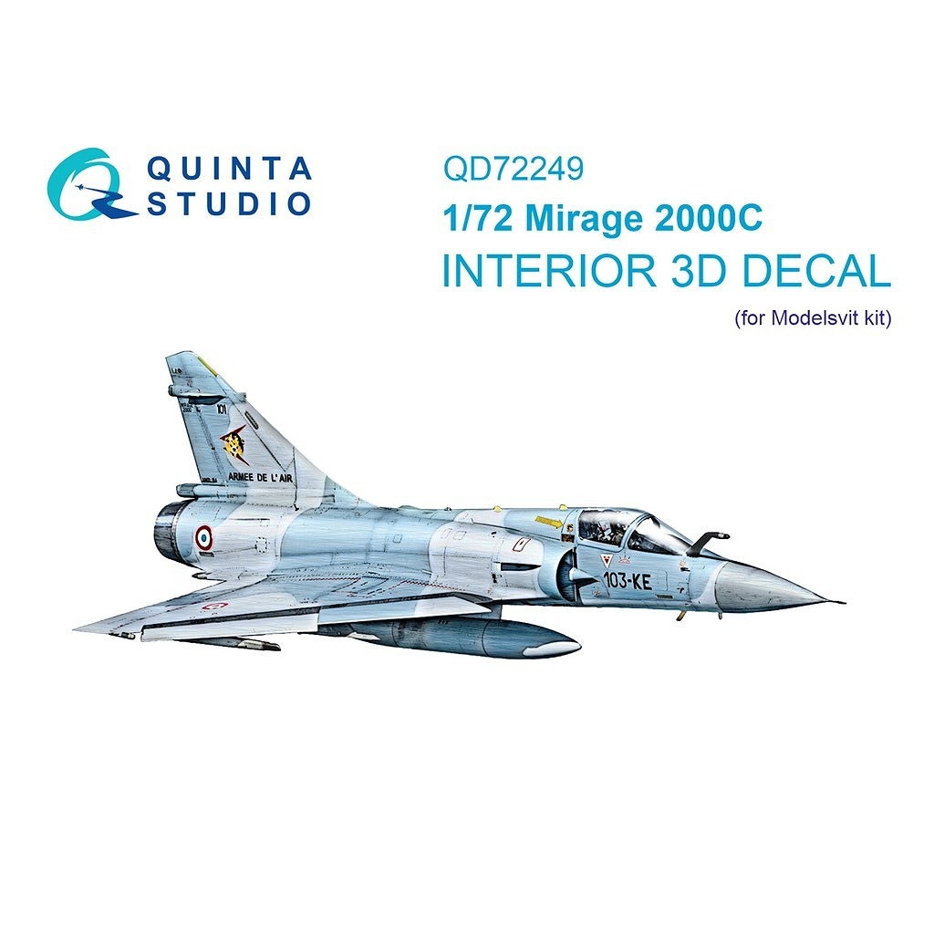 新製品】QD72249 1/72ダッソー ミラージュ 2000 内装カラー3Dデカール