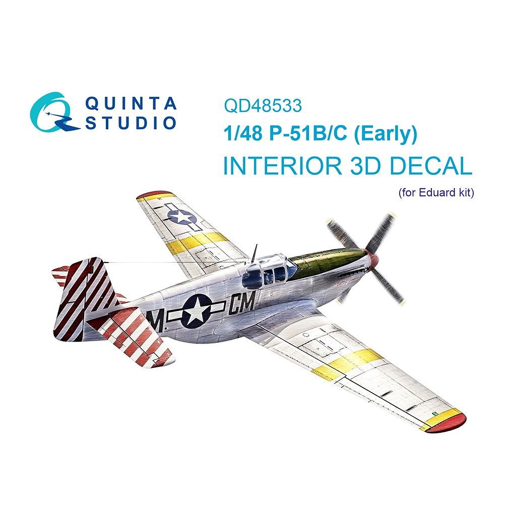 �ڿ����ʡ�QD48533 1/48 �Ρ�������ꥫ�� P-51B/C �ޥ����� �������顼3D�ǥ����� (���ǥ奢�����)