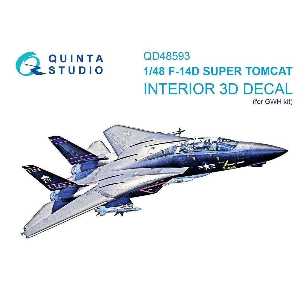 【新製品】QD48593 1/48 グラマン F-14D スーパートムキャット 内装カラー3Dデカール (グレートウォールホビー用)