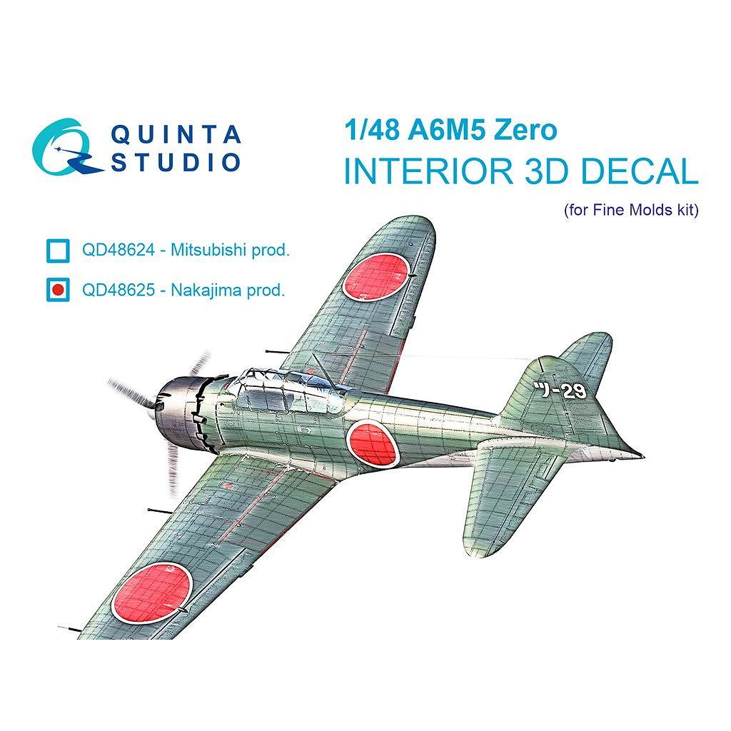 �ڿ����ʡ�QD48625 1/48 ��ɩ A6M5 �����Ͼ���Ʈ�� ���� ������ �������顼3D�ǥ����� (�ե�����⡼�����)