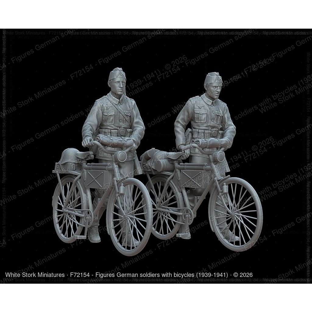 新製品】F72154 1/72 自転車を引くドイツ兵2体(1939-1941) 【ネコポス