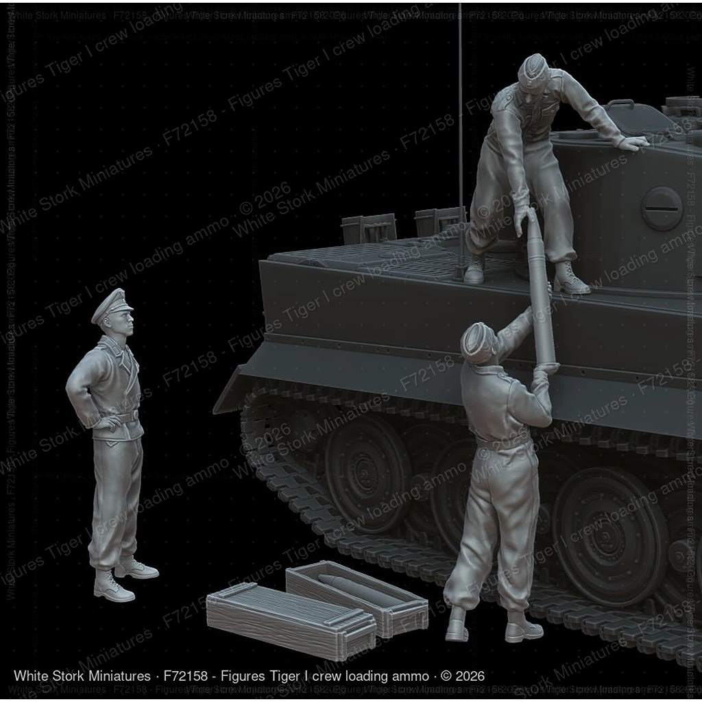 【超希少】オーストラリア海軍 先任准尉 チャレンジ 非売品 新製品】F72158 1/72 ティーガーI 戦車兵 弾薬搭載作業（3体
