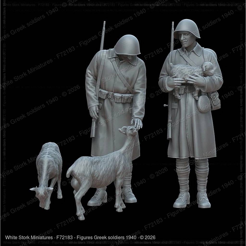 新製品】F72183 1/72 1940年 ヤギ（3体）と戯れるギリシャ兵（2体