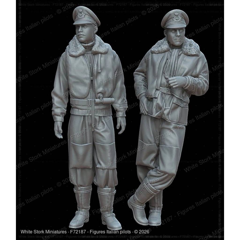 新製品】F72187 1/72 イタリア軍パイロット 2体 【ネコポス規格外