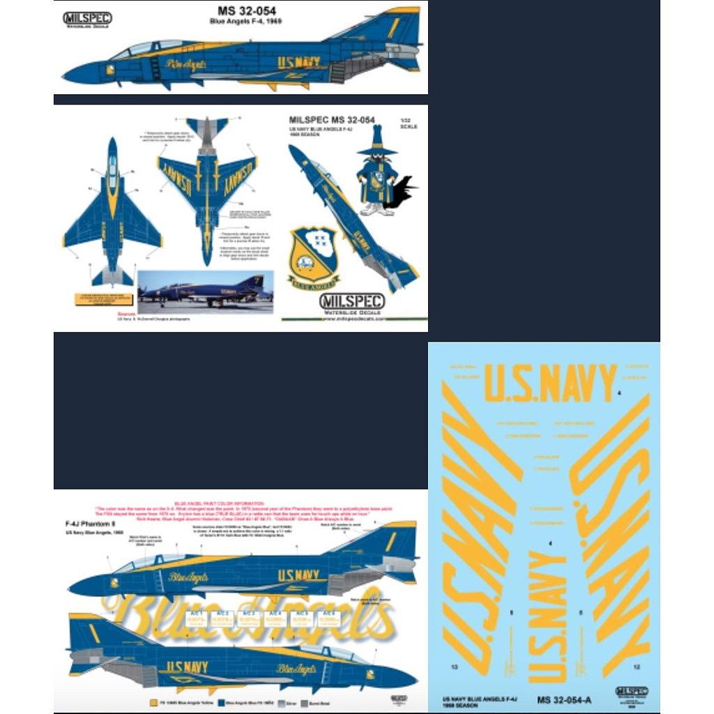 32-054 1/32 �Ƴ��� �֥롼���󥸥��륹 �ޥ��ɥͥ롦�����饹 F-4J �ե���ȥ�II 1969ǯ