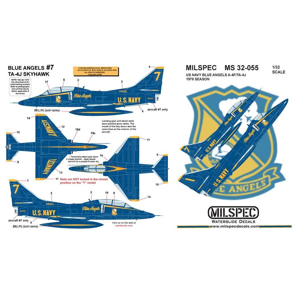 32-055 1/32 �Ƴ��� �֥롼���󥸥��륹 �����饹 A-4F/TA-4J �������ۡ��� 1978ǯ