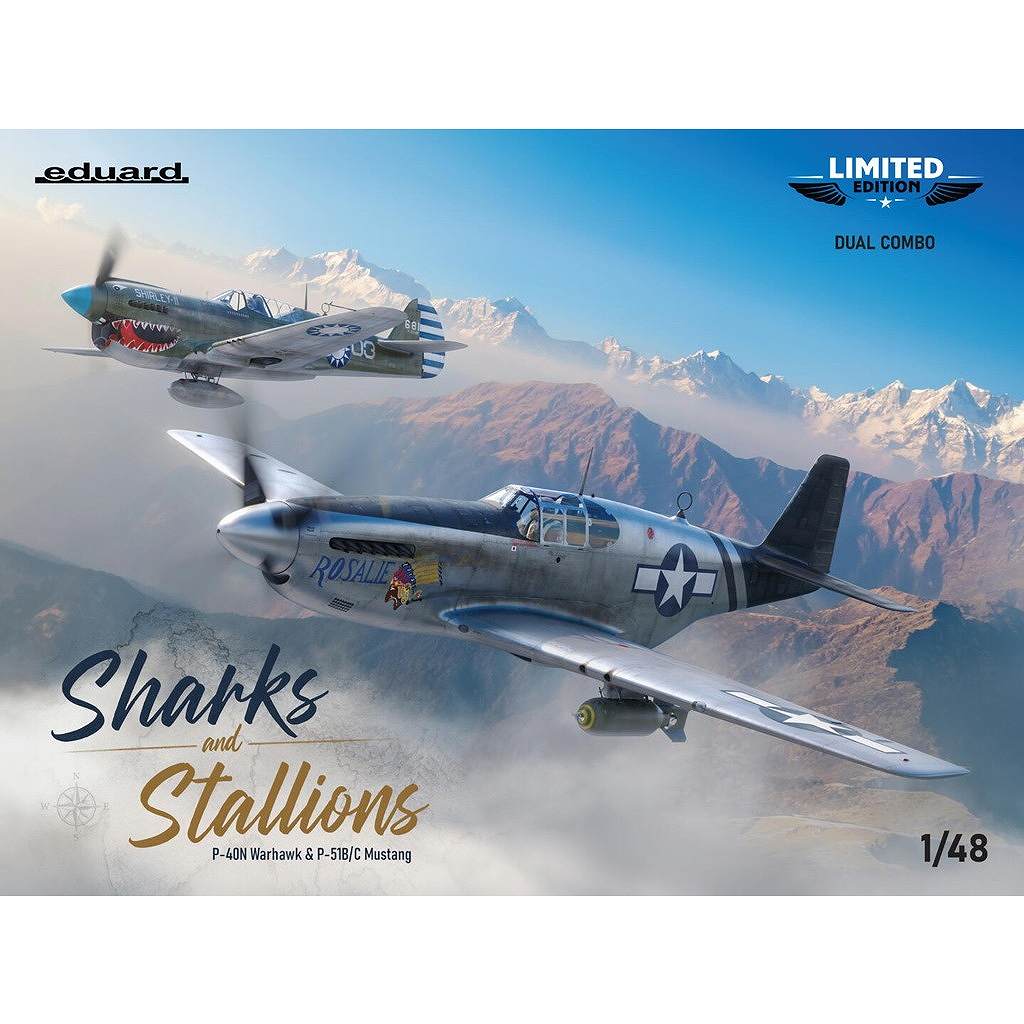 �ڿ����ʡ�11200 1/48 �����㡼�� & �����ꥪ�� P-40N & P-51B/C �ǥ奢�륳��� ��ߥƥåɥ��ǥ������