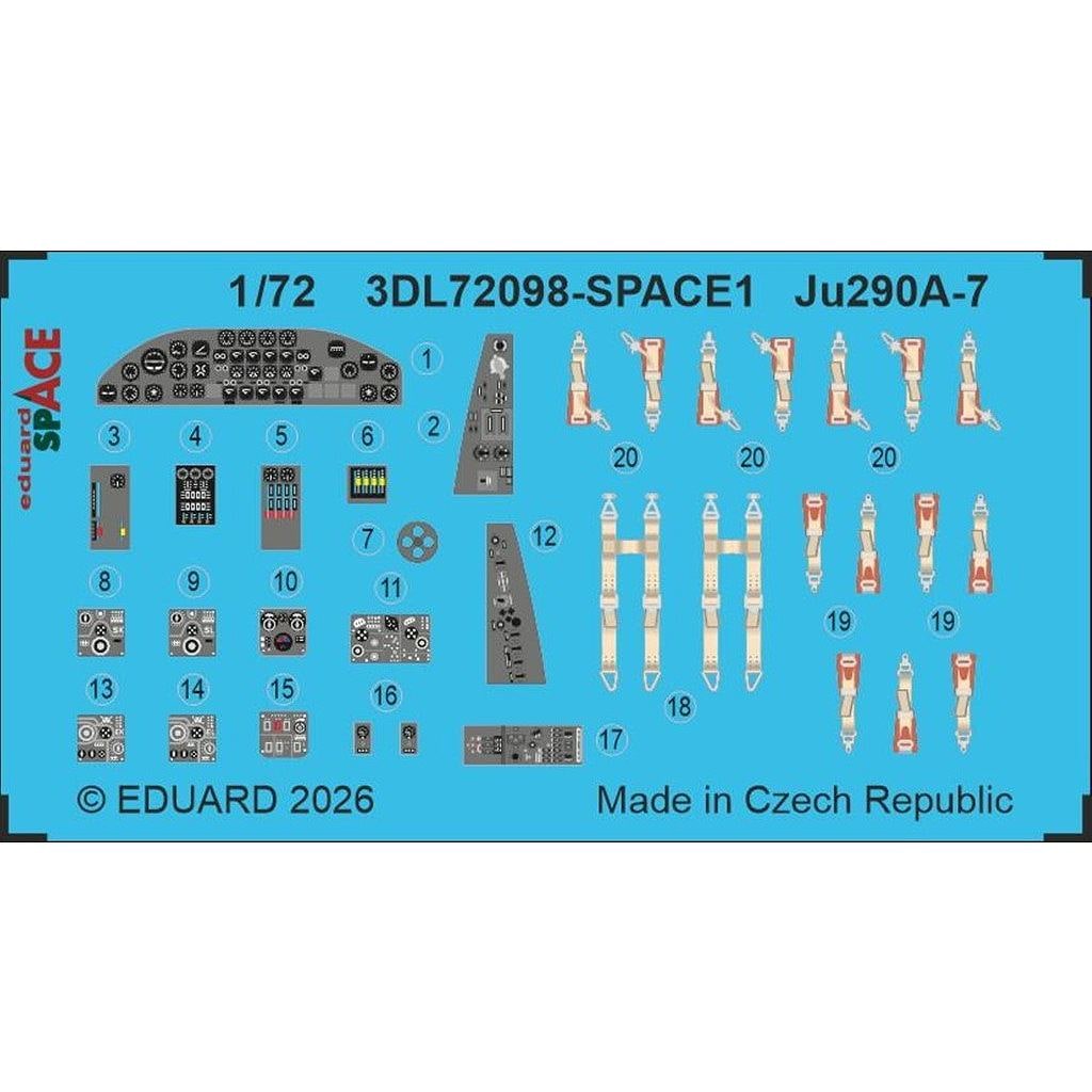 �ڿ����ʡ�3DL72098 1/72 Ju290A-7 ���ڡ�������3D�ǥ����� w/���å��󥰥ѡ��ĥ��å� (��٥���)