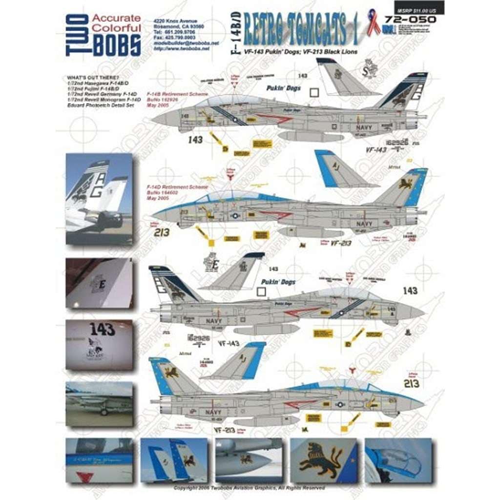 72050 F-14D ��ȥ��ȥ७��å�1 VF-143 VF-213 �ϥ�������
