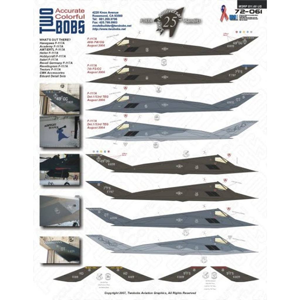 72061 F-117A 25th ����С� ���ߥС����꡼ �Х�ǥ��å�