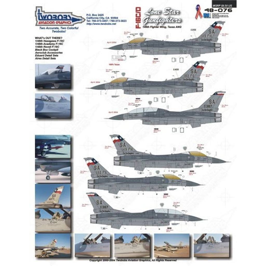 48076 F-16CD �֥��å�30 �����󥹥��� ����ե������� �ƥ��ꥹANG