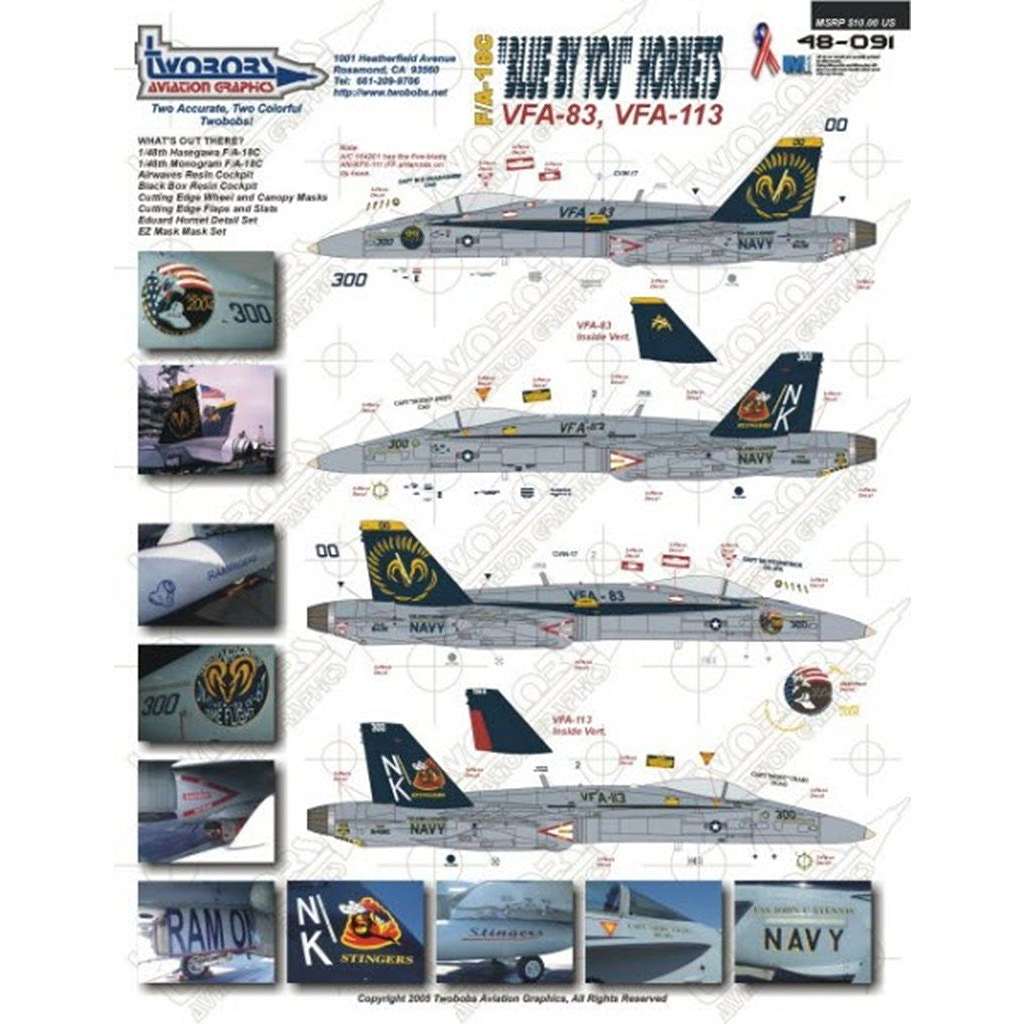 48091 F/A-18C �ۡ��ͥå� VFA-83��VFA-113 ��Blue By You