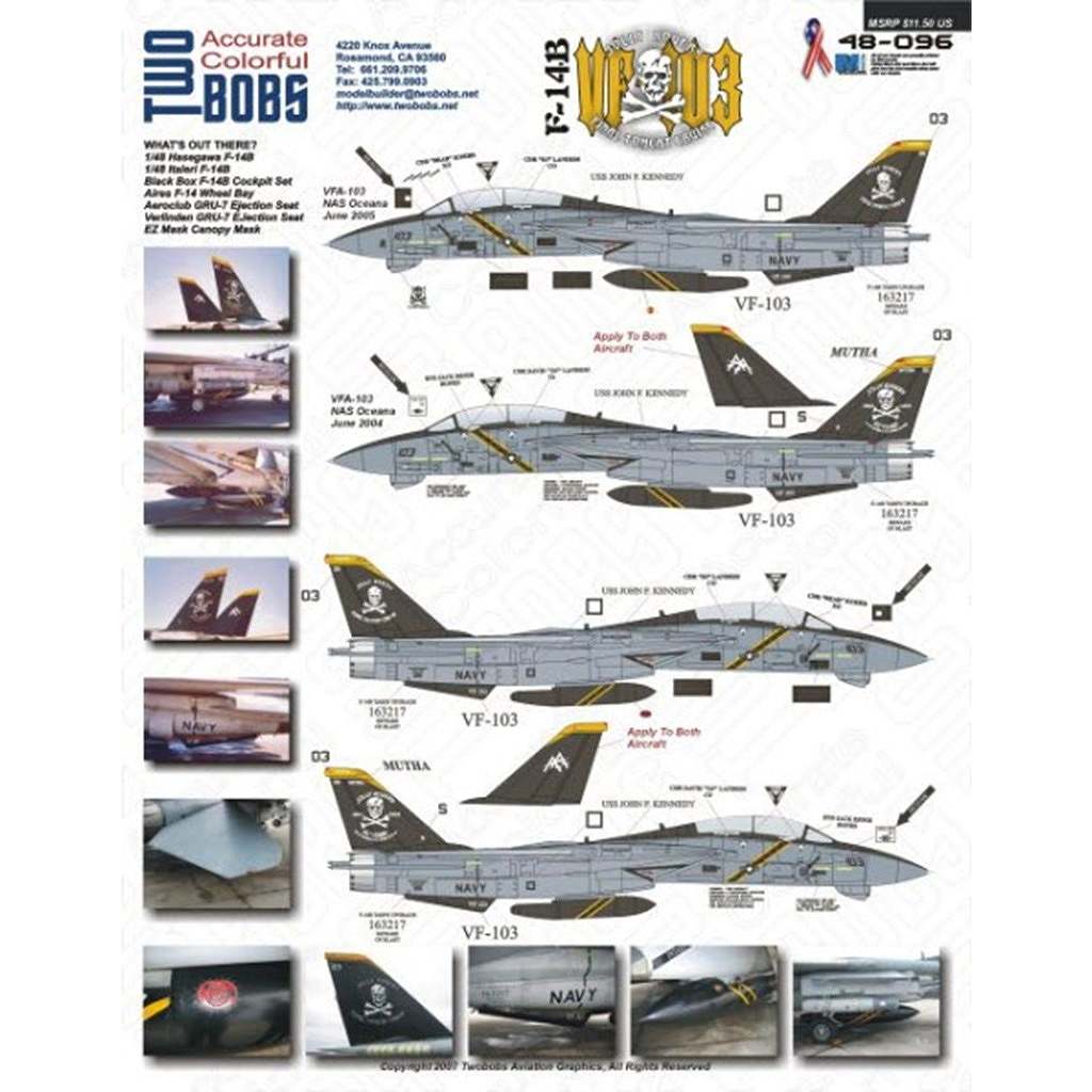 48096 F-14B VF-103 ����꡼�����㡼�� �饹�ȥ��� �� �ȥ७��å�