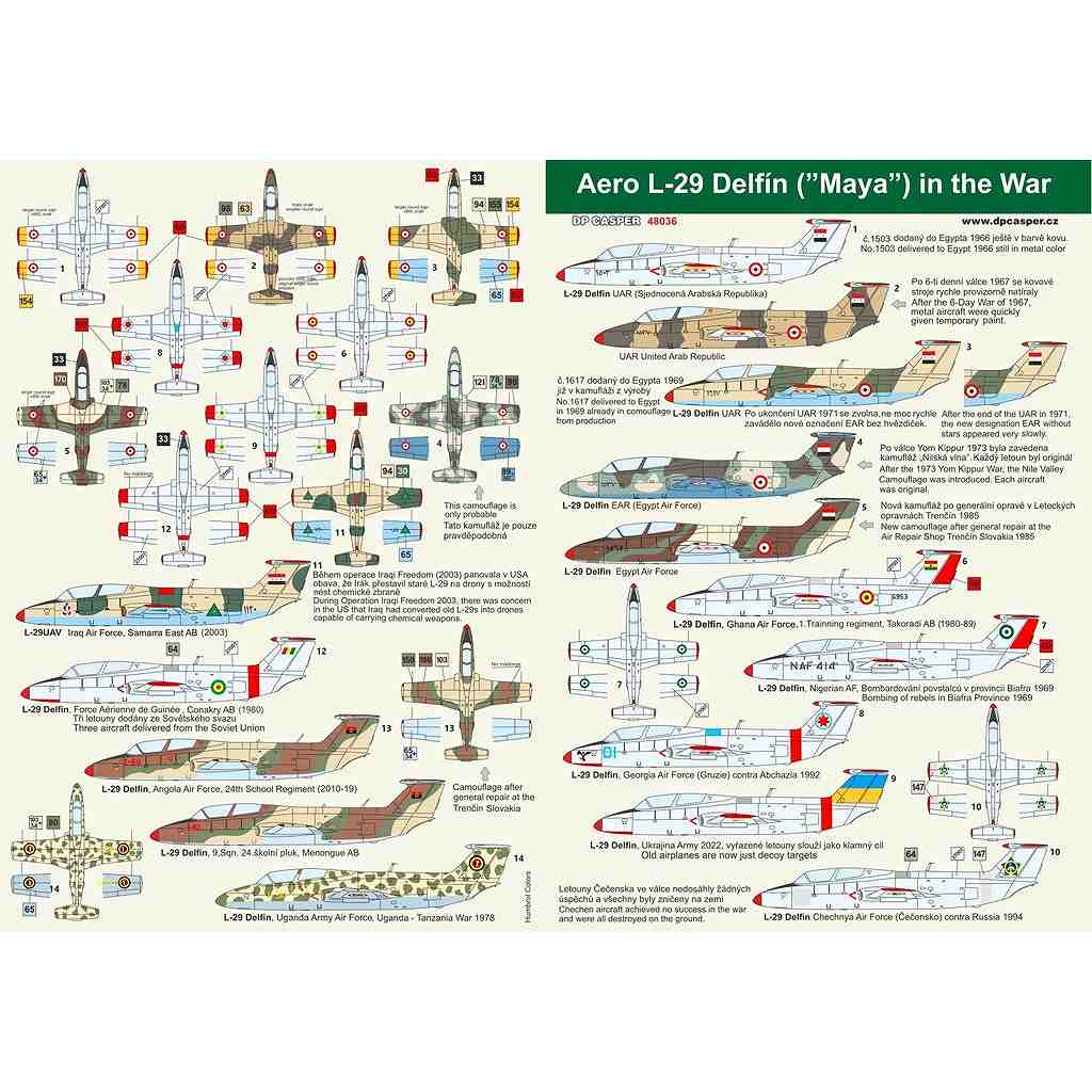 新製品】48036 アエロ L-29 デルフィン(マヤ) 実戦参加機マーキング