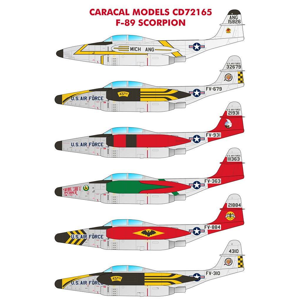 新製品】72165 アメリカ空軍/アメリカ州空軍 ノースロップ F-89