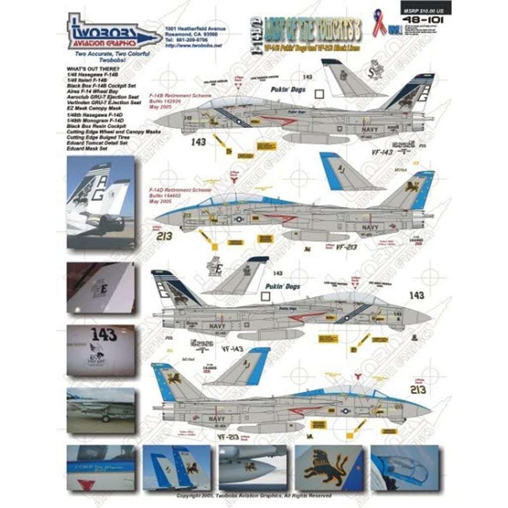 48101 F-14B/D VF-143/VF-213 �饹�ȥ��� �� �ȥ७��å� Pt.3