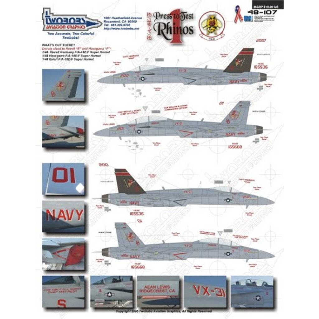 48107 F/A-18E/F VX-31 Pt.1 �ϥ�����/��٥�