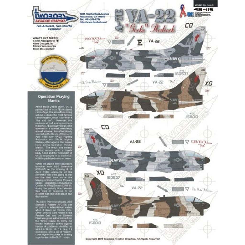 48115 A-7E VA-22���å��� ��åɥ��å���