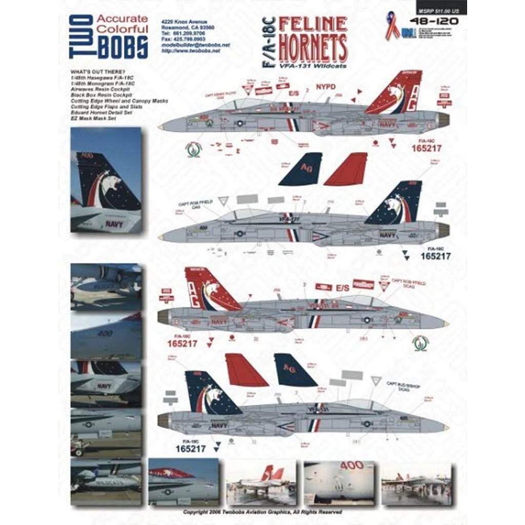 48120 F/A-18C VFA-131 �磻��ɥ���å� �ե����饤�� �ۡ��ͥå�