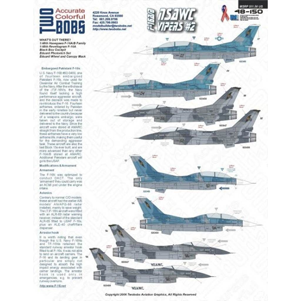 48150 F-16A/B �ե����ƥ��󥰥ե��륳�� NSAWC �������ѡ� 2