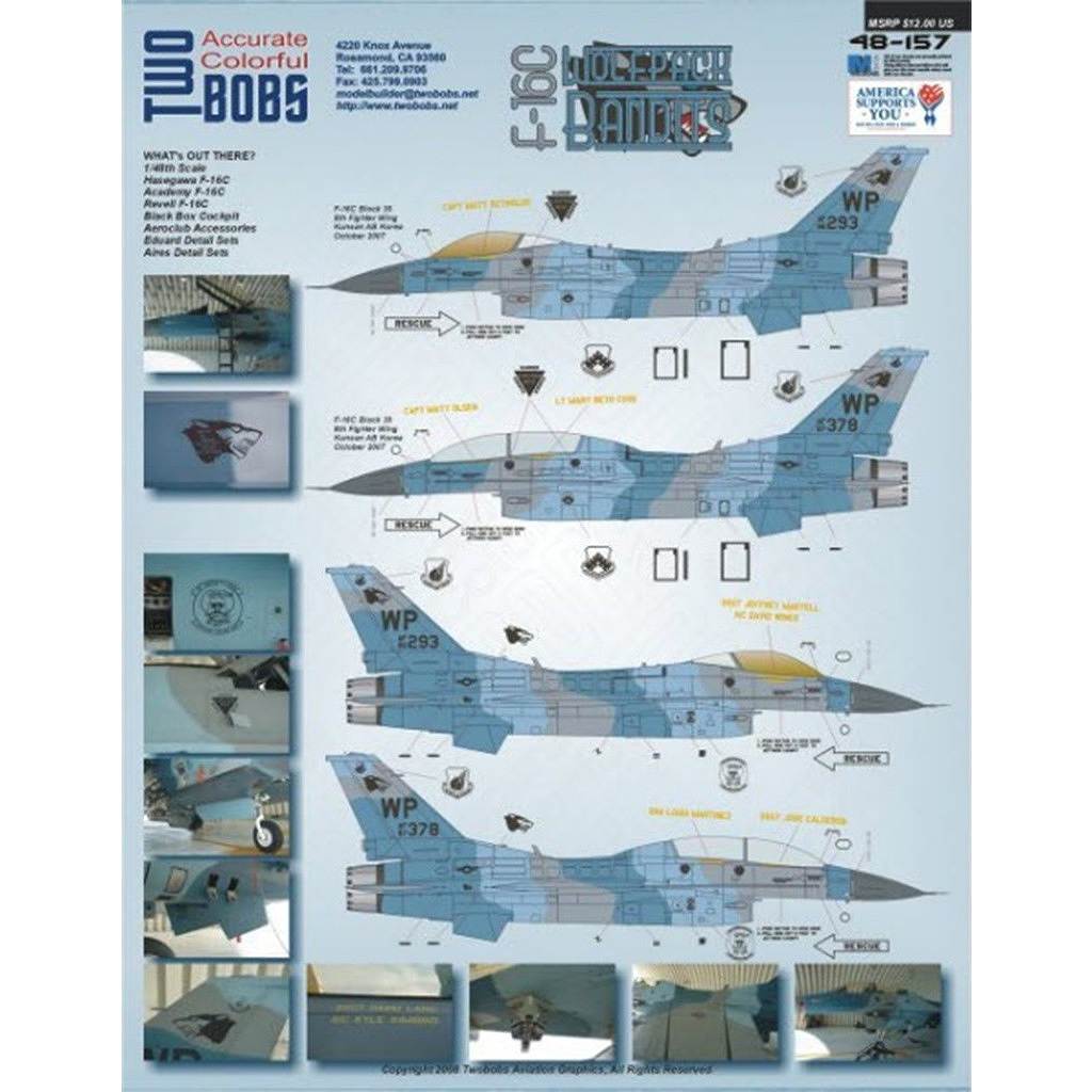 48157 F-16C ウルフパック バンディット | トゥーボブス TWO BOBS