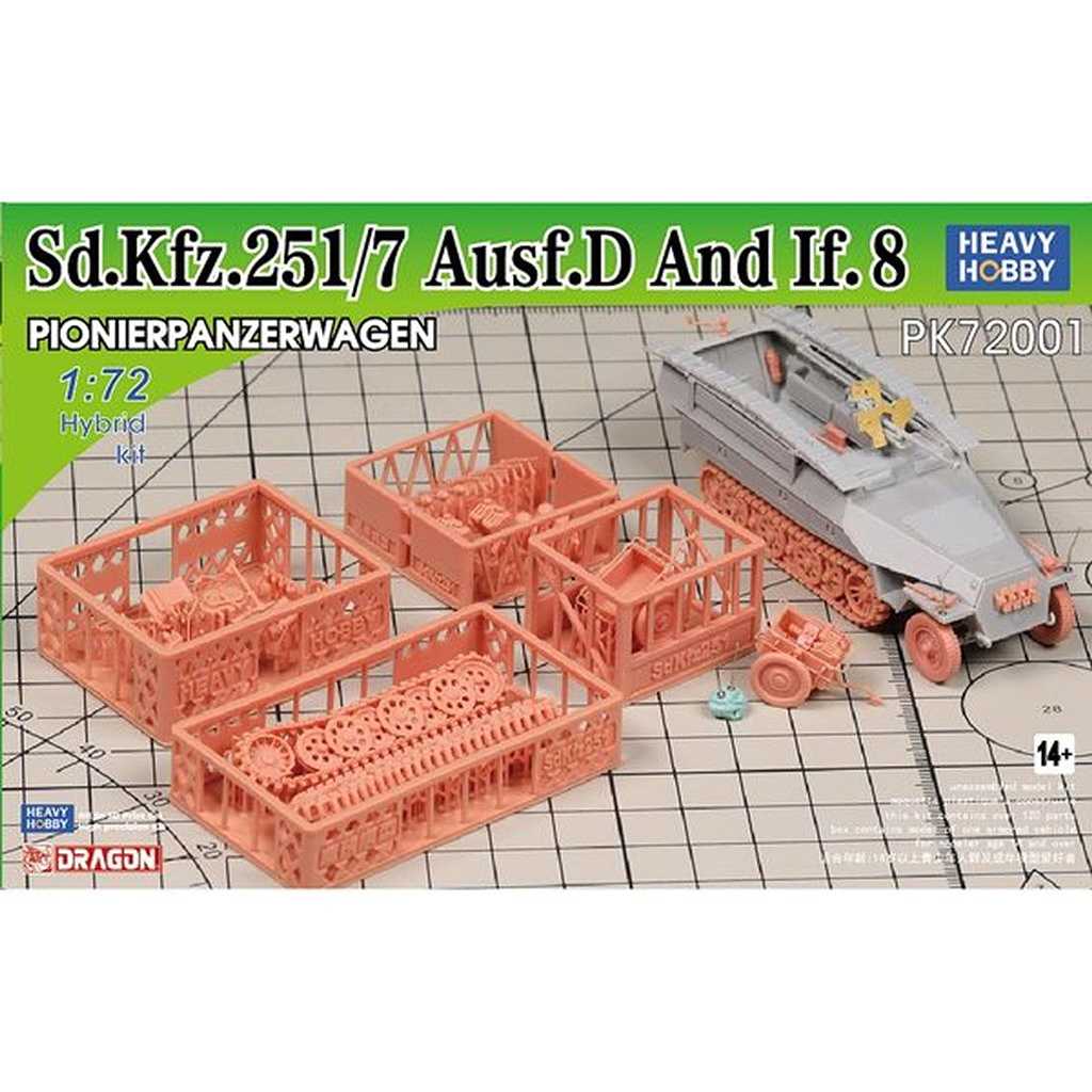 新製品】PK72001 1/72 WW.II ドイツ軍 Sd.Kfz.251/7 D型w/If.8
