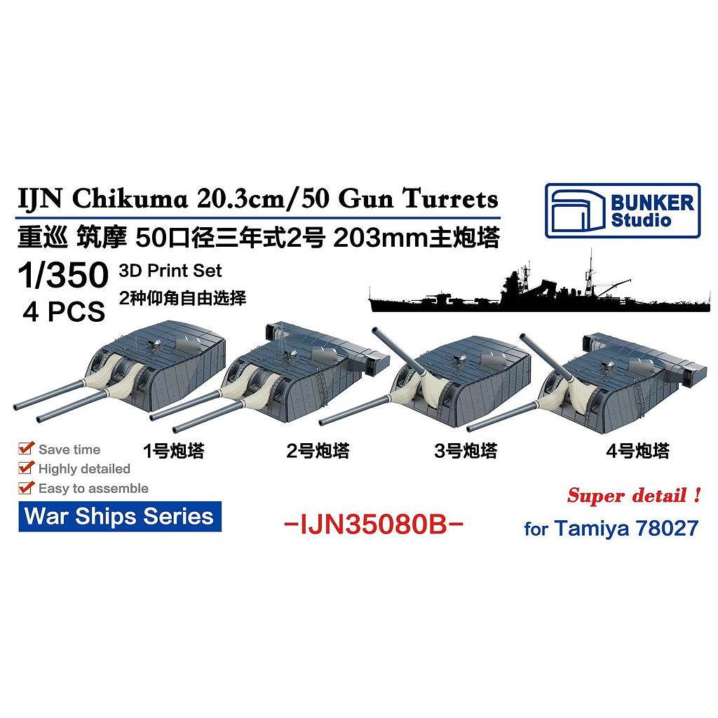 米軍　実物 Traverse and Elevation Mechanis ⑤ 新製品】IJN35080B 日本海軍 重巡洋艦 利根 50口径三年式二号20.3cm主
