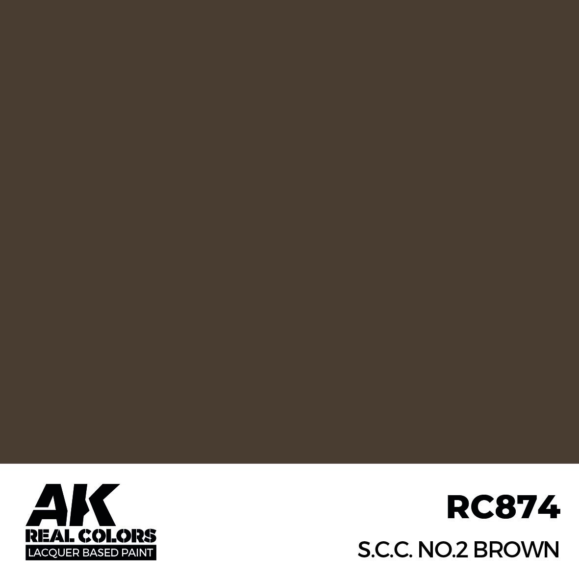 再入荷】リアルカラー RC874 SCC No.2 ブラウン (ラッカー塗料) | AK